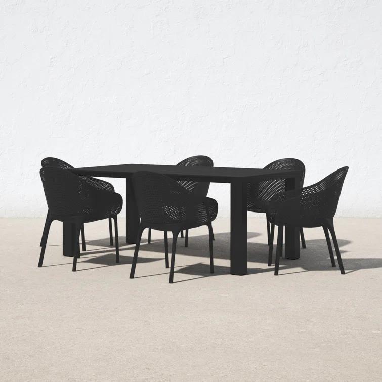 Farrah 70'' Rectangular 6 - Person Outdoor Dining Set