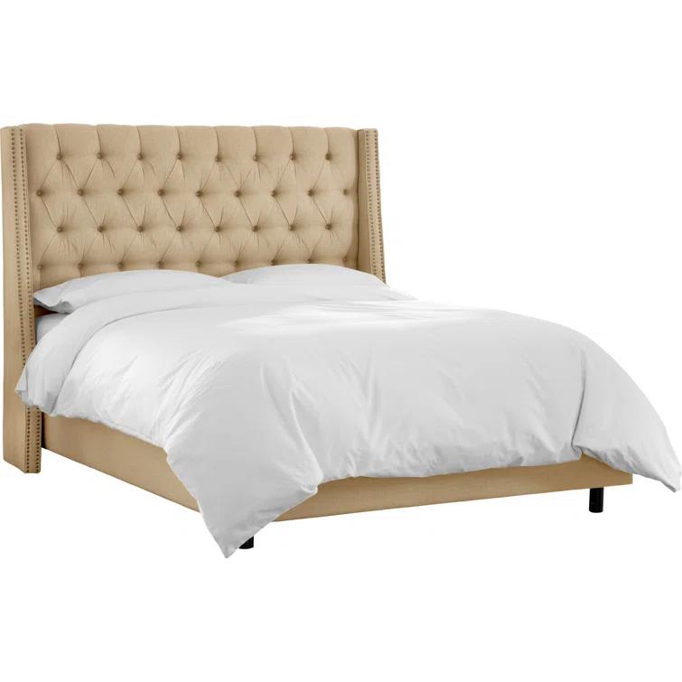 Annabel Upholstered Wingback Bed
