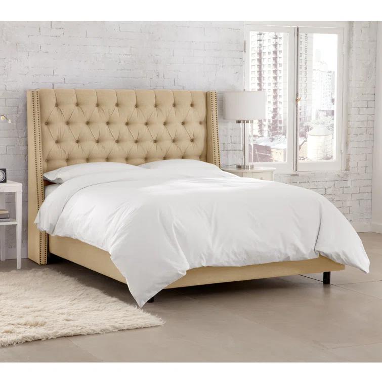 Annabel Upholstered Wingback Bed