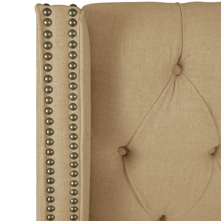 Annabel Upholstered Wingback Bed