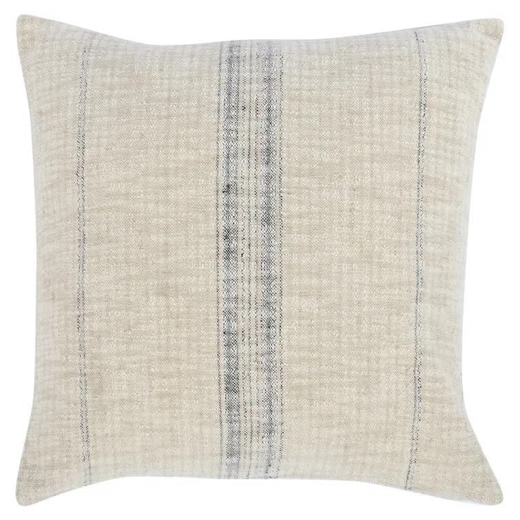 Lamina Pillow - Natural and Black / 22" x 22"