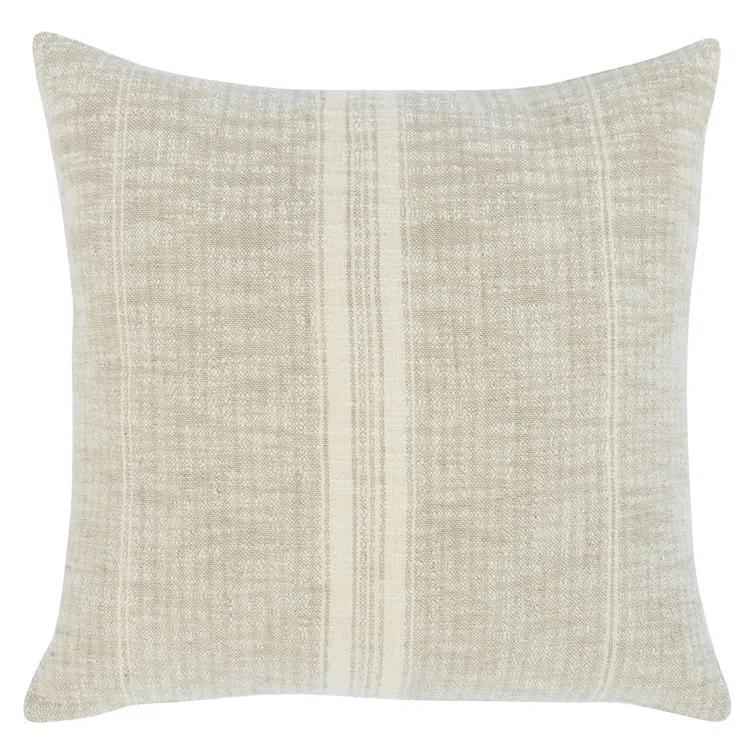 Lamina Pillow - Natural and Ivory / 22" x 22"