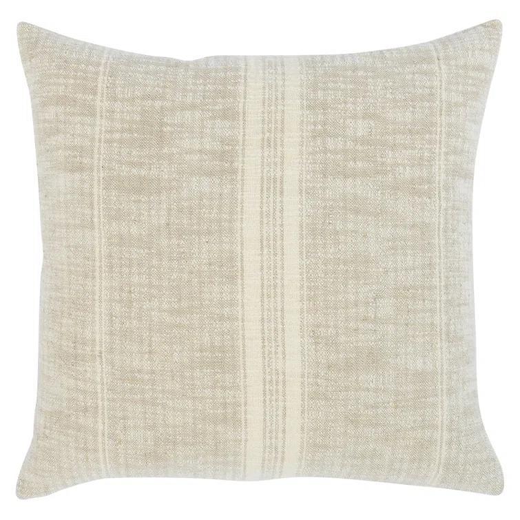 Lamina Pillow - Natural and Ivory / 22" x 22"