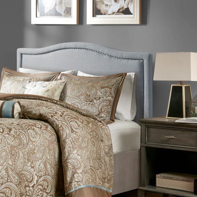 Gracie Oaks Clouchete Nadine Upholstered Nailhead Headboard