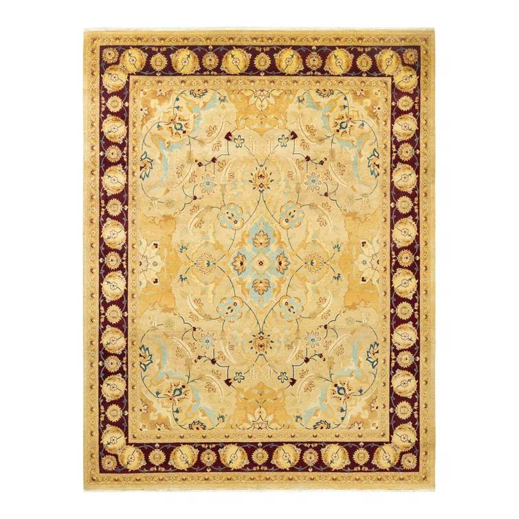 Solo Rugs Classic One-of-a-Kind Hand-Knotted New Age 8'1" x 10'7" Wool Area Rug in Beige/Ivory/Rust | Perigold