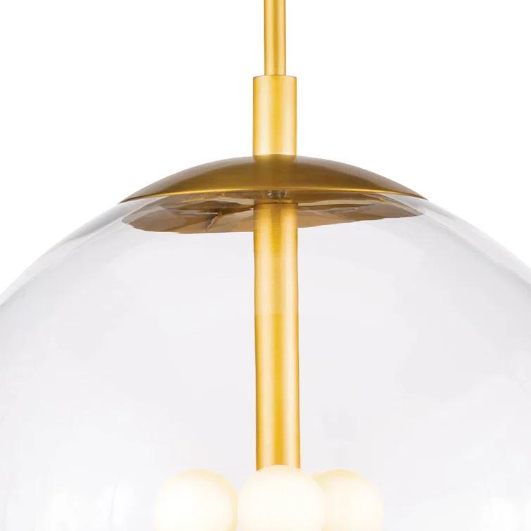 3 - Light Natural Brass Sphere Pendant