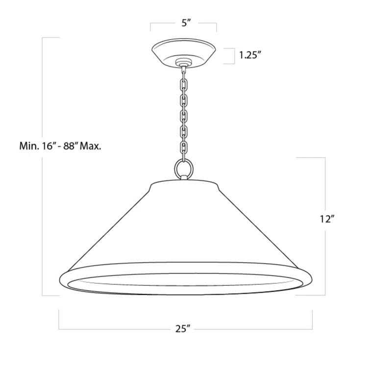 Billie Concrete Pendant Large