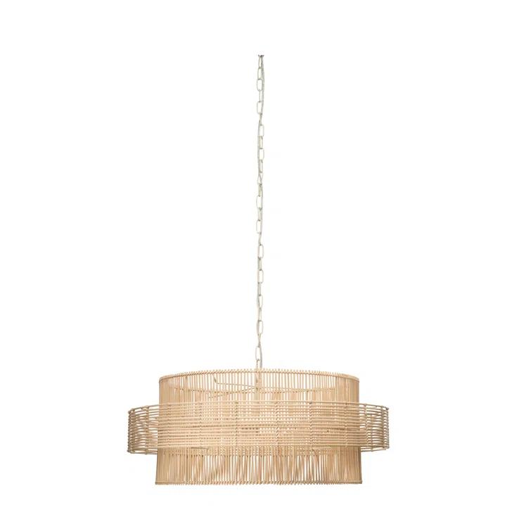 Gaia 2 Light Rattan Dimmable Pendant