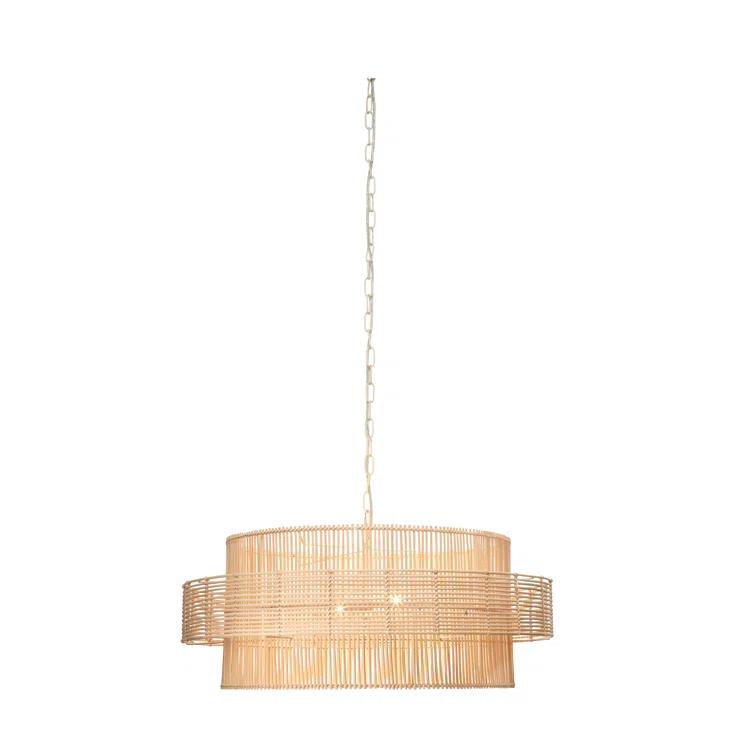 Gaia 2 Light Rattan Dimmable Pendant