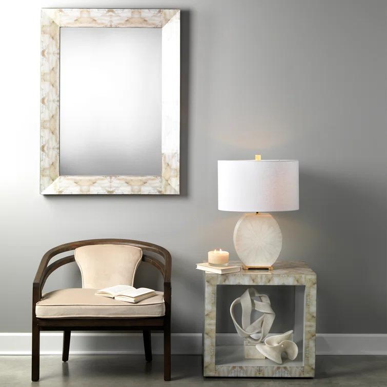 Fragment Lacquered Wood Vanity Mirror 48" x 36" Multi-Color