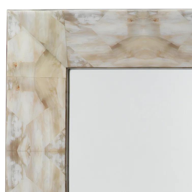 Fragment Lacquered Wood Vanity Mirror 48" x 36" Multi-Color