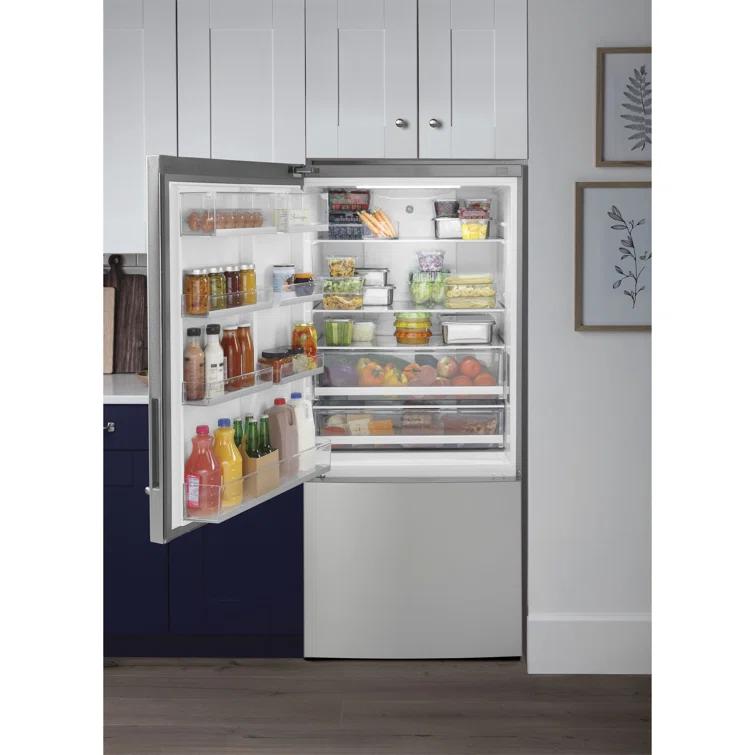 GE Appliances 31" Counter Depth Bottom Freezer 17.7 cu. ft. Refrigerator GBE17HYRFS