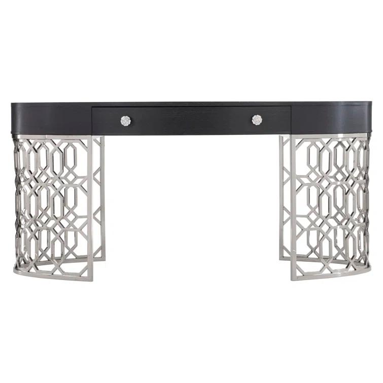 Bernhardt Silhouette Oval Metal Base Writing Desk