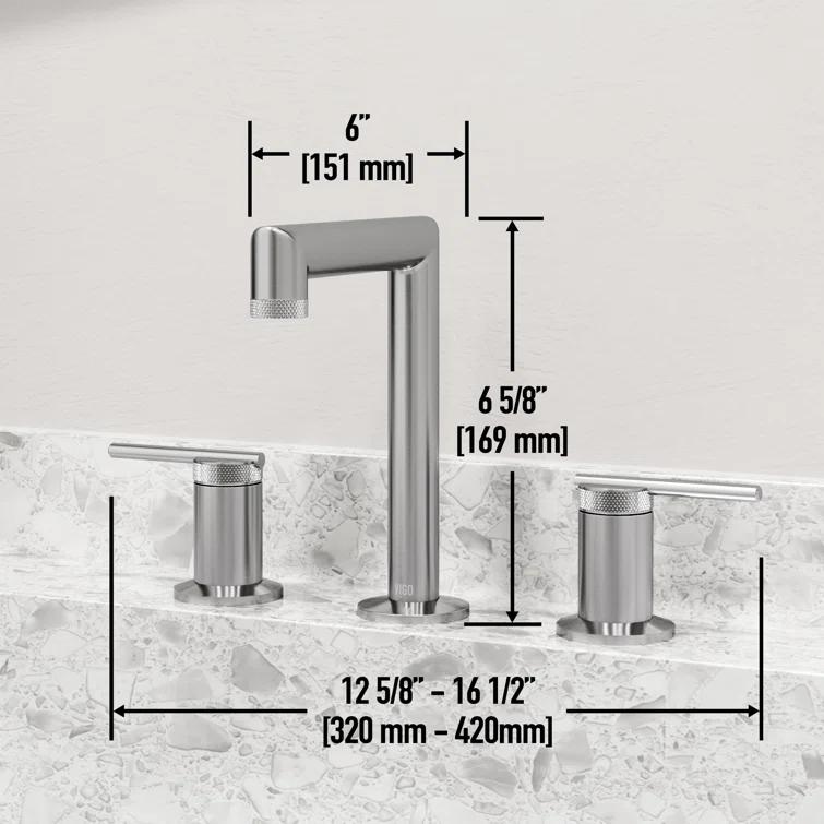 Sterling 7" H Two Handle Widespread Bathroom Faucet
