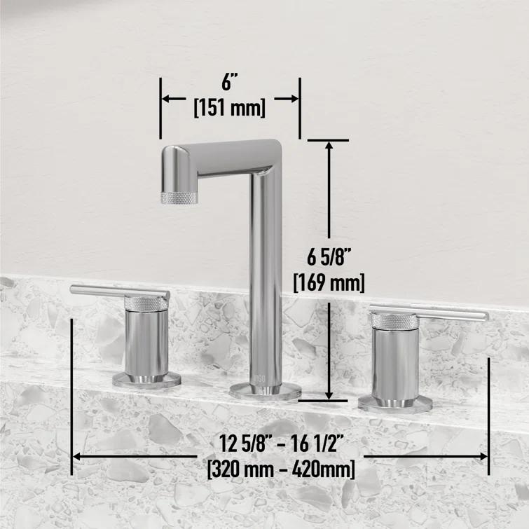 Sterling 7" H Two Handle Widespread Bathroom Faucet