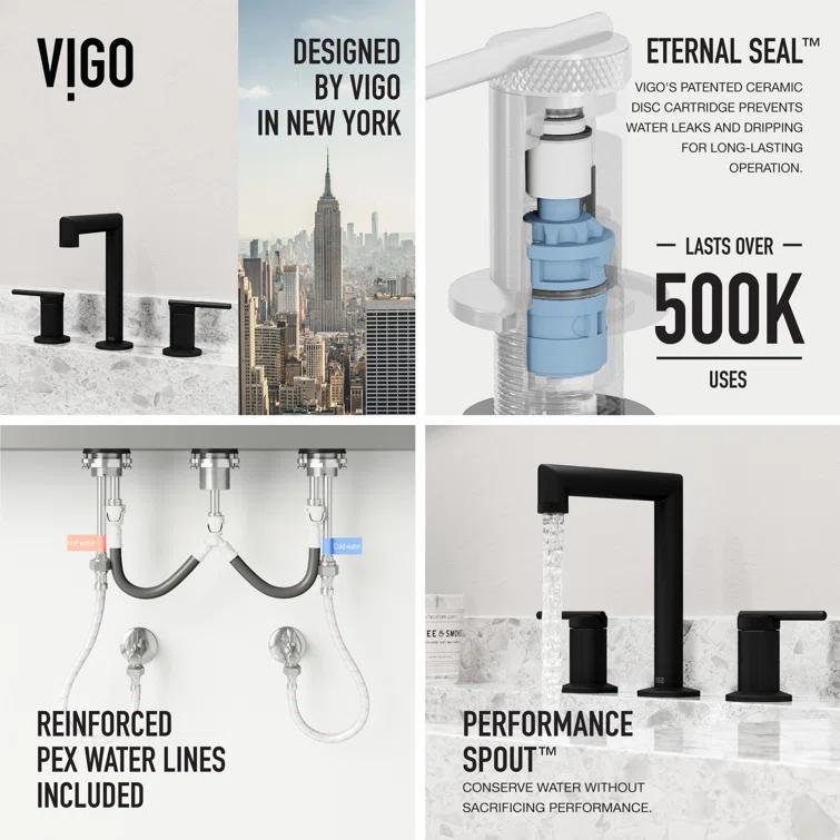 Sterling 7" H Two Handle Widespread Bathroom Faucet