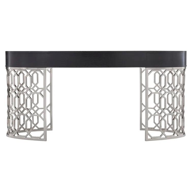 Bernhardt Silhouette Oval Metal Base Writing Desk