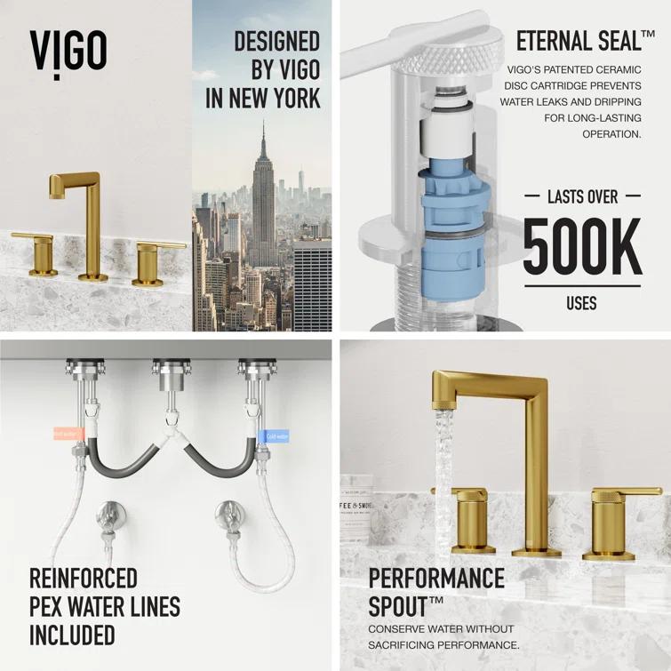 Sterling 7" H Two Handle Widespread Bathroom Faucet