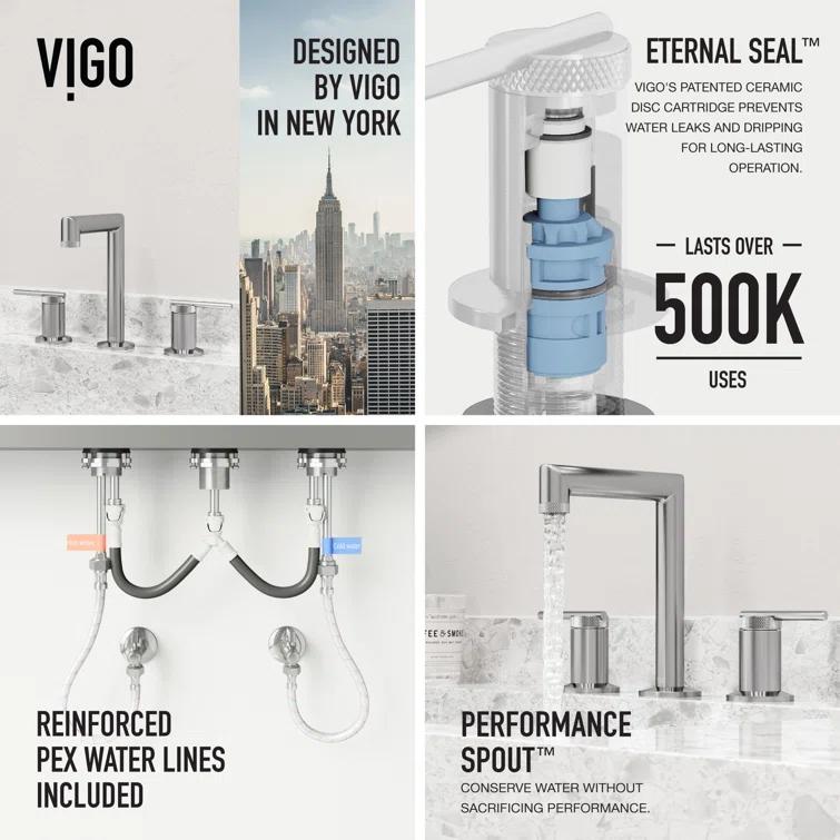 Sterling 7" H Two Handle Widespread Bathroom Faucet