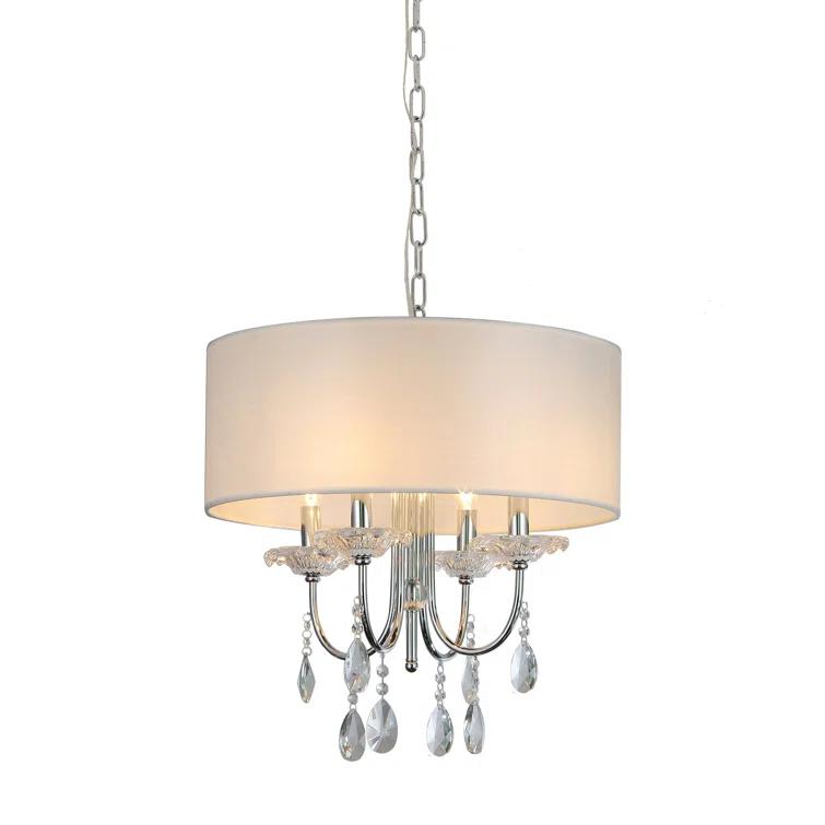 Bliss 4 - Light Dimmable Drum Chandelier