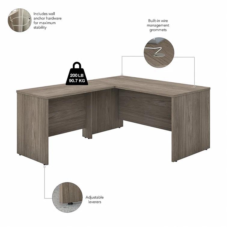 Studio C L Shaped Desk with Return