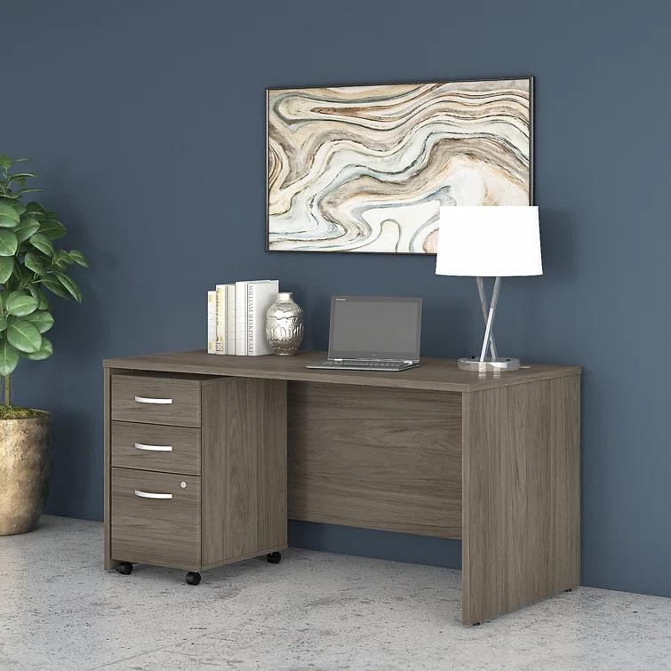 Studio C Executive Office Desk with Mobile File Cabinet