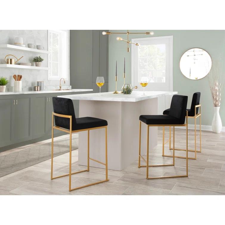 Rego Upholstered Counter Stool with Metal Frame