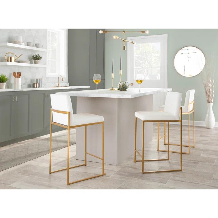 Rego Upholstered Counter Stool with Metal Frame