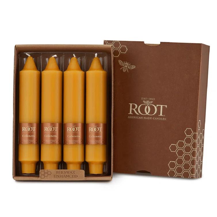 Smooth Collenette Unscented Taper Candle (Set of 4)