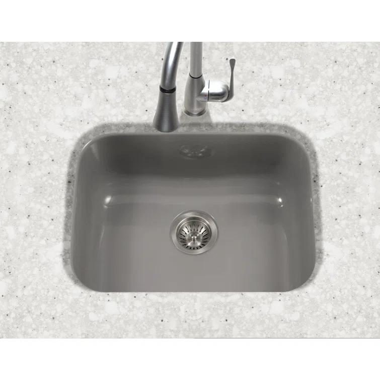 Porcela 22.75'' L Undermount Single Bowl Steel Kitchen Sink