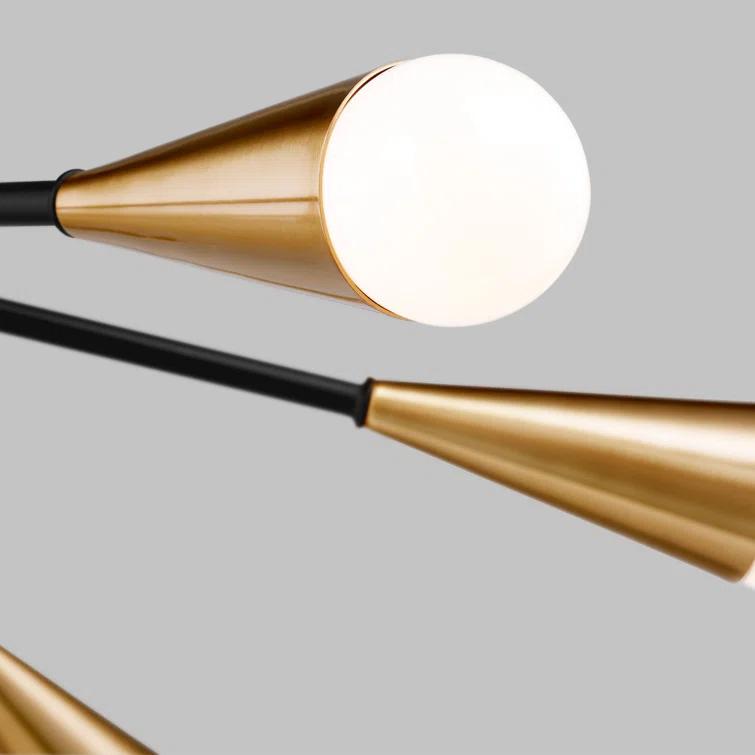Andrea 6 Light Metal Semi Flush Mount