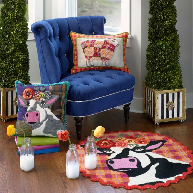MacKenzie-Childs Frida Cowlo Throw Pillow