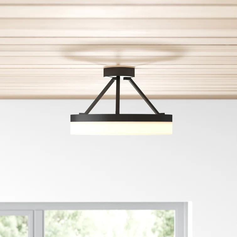 Danica Single Light Acrylic LED Semi Flush Mount