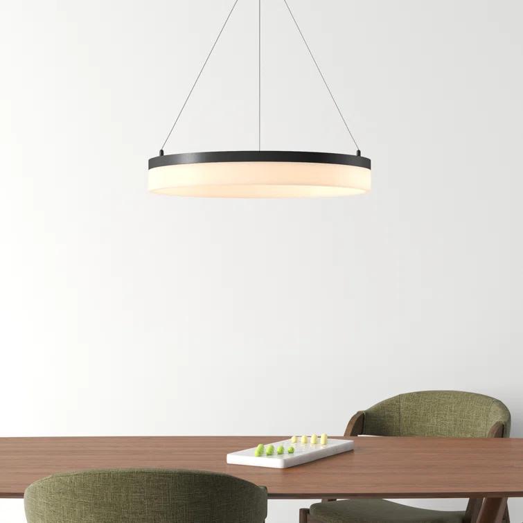 Danica Single Light Metal Dimmable LED Chandelier