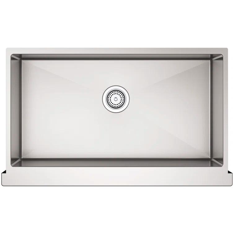 Strive 36" Stainless Steel Farmhouse Undermount Single-Bowl Kitchen Sink