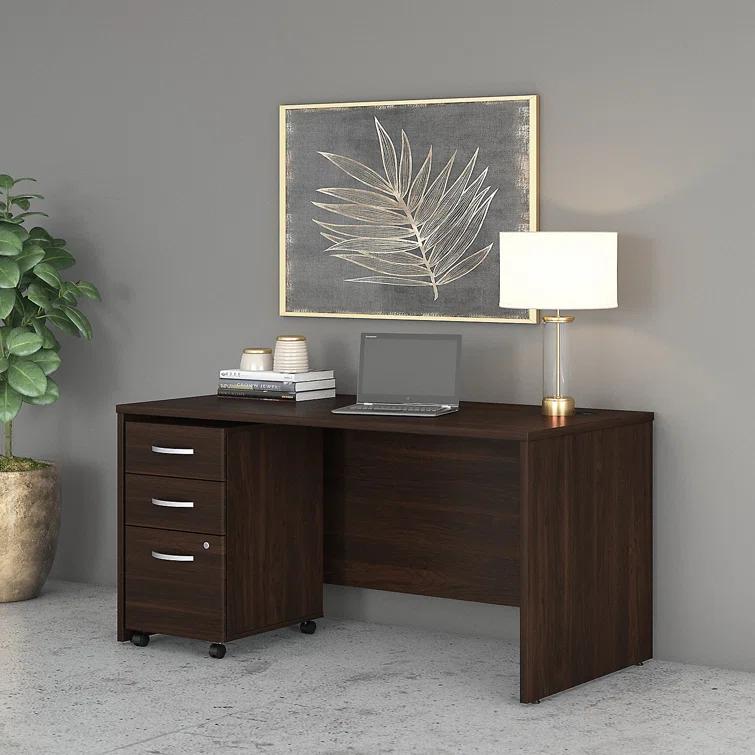 Studio C Executive Office Desk with Mobile File Cabinet