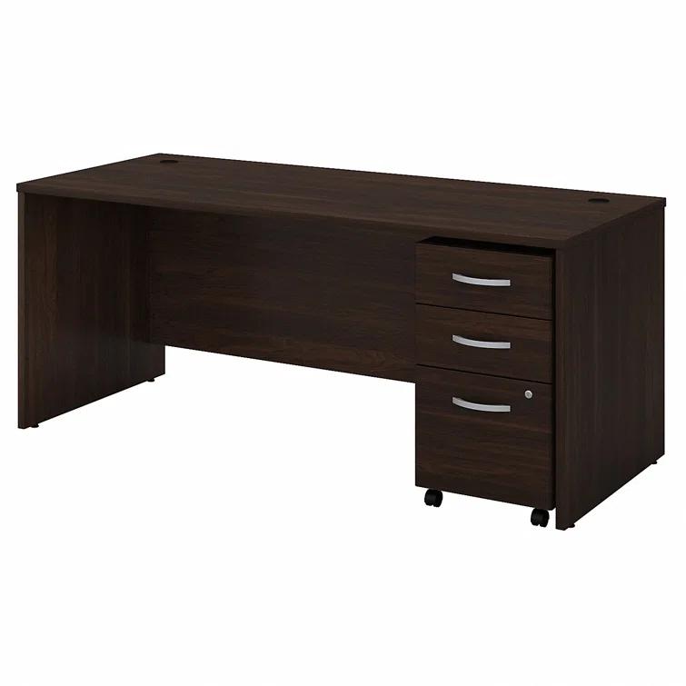 Studio C Executive Office Desk with Mobile File Cabinet