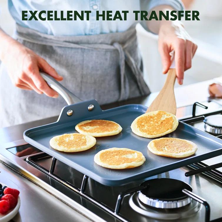 GreenPan Lima Healthy Ceramic Nonstick Hard-Anodized Rectangular Griddle
