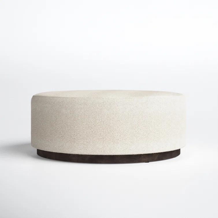 Aldora Round Ottoman - Natural Boucle