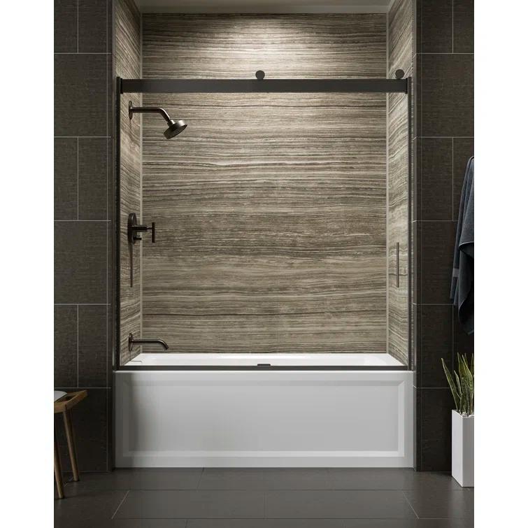Levity 59.62" x 62" Bypass Bath Door with CleanCoat® Technology