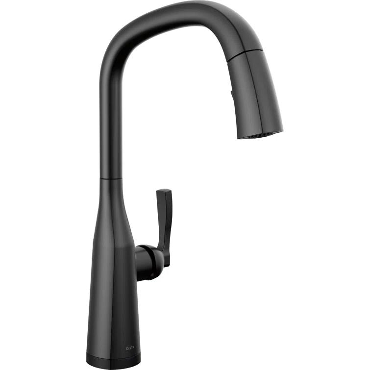 Stryke Pull Down Touchless Single Handle Kitchen Faucet with Delta VoiceIQ Technology and With Accessories