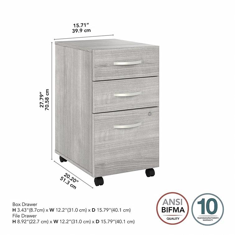 Inbox Zero Katye 16'' Wide 3 -Drawer Mobile File Cabinet