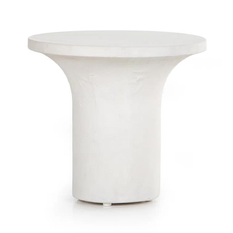 Ramos Low Round Side Table - White