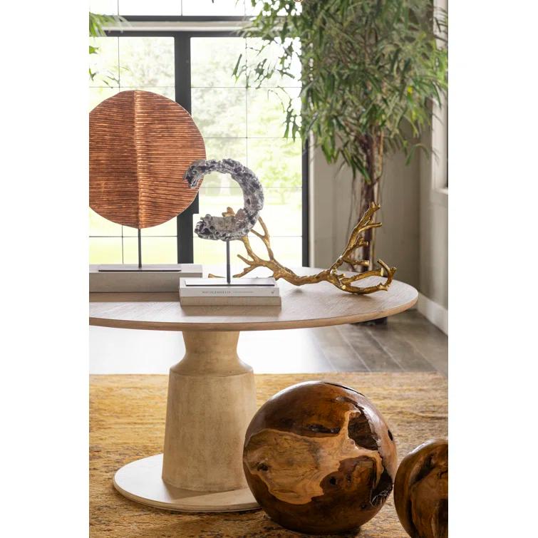 Cast Eroded Circle on Stand