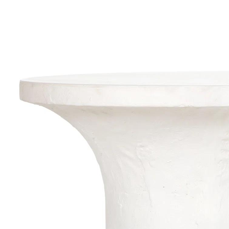 Ramos Low Round Side Table - White
