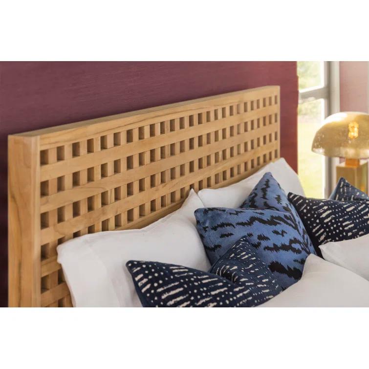 Noir Quinnton Solid Wood Slat Bed