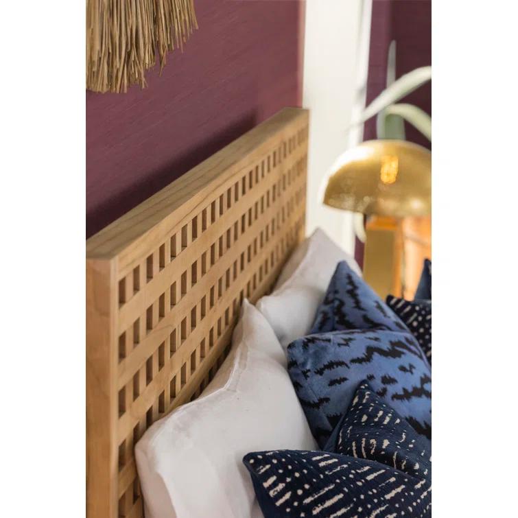 Noir Quinnton Solid Wood Slat Bed