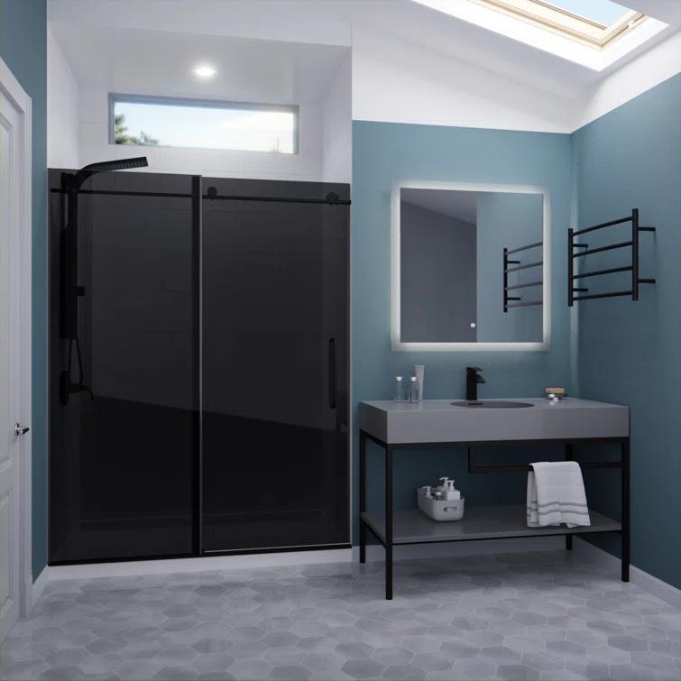 60” W x 76” H Sliding Frameless Shower Door