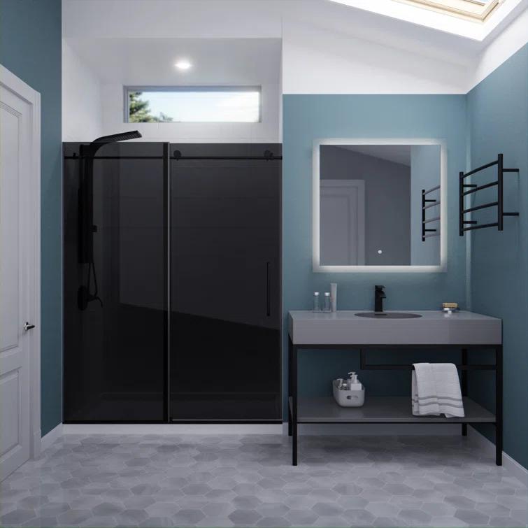 60” W x 76” H Sliding Frameless Shower Door