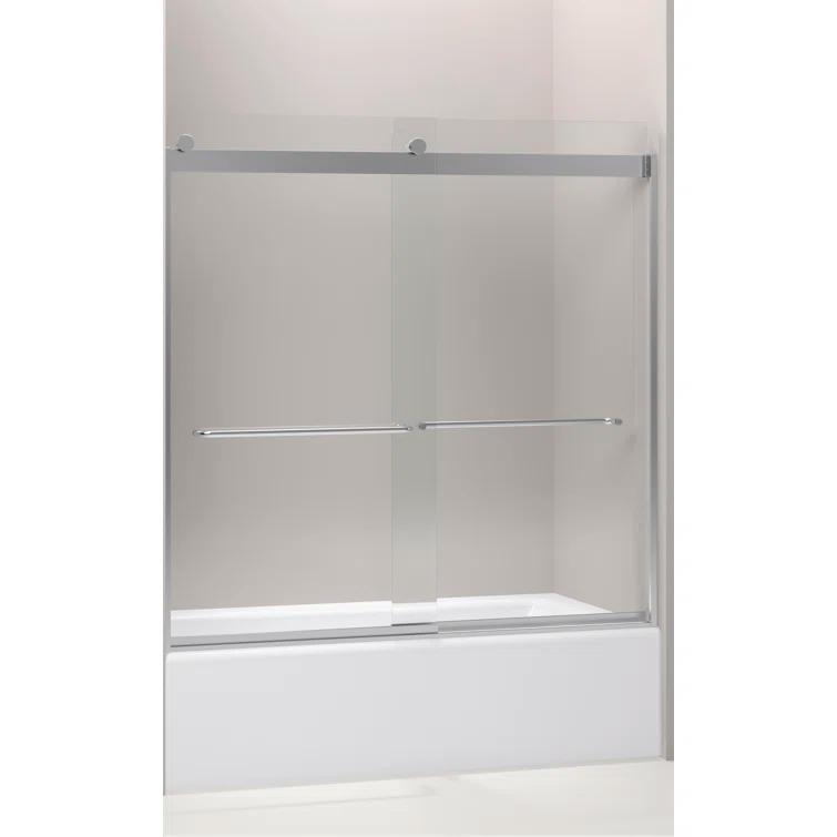 Levity 59.63" x 59.75" Bypass Bath Door with CleanCoat® Technology